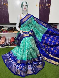 PSRGIDSS5A09BBCC18- Ikat silk saree