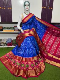 PSRGIDSS5Y09BBCD15- Ikat silk saree