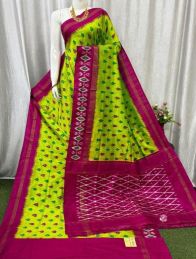 PASKILWS5Y10XEDC44- light weight Ikat silk saree