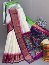 PSNTKBIP5M31CSDD05- Kanchi border Ikat silk saree