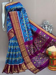 PSNTKBIP5M31CSDD26- Kanchi border Ikat silk saree