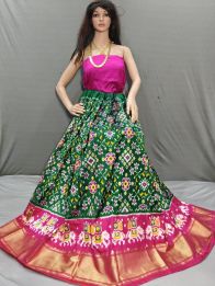 PSSIFSLG5A07SZDC08- Free Size Ikat Silk Lehenga