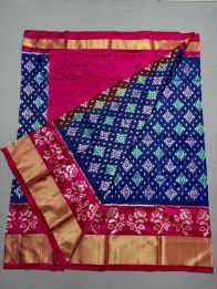 PSSIFSLG5A07SZDC41- Free Size Ikat Silk Lehenga