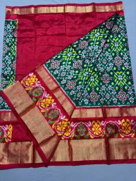PSSIFSLG5A07SZDC43- Free Size Ikat Silk Lehenga