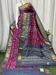 PASKIDSS5A06NCCD10- Ikat silk saree