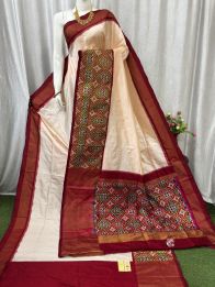 PASKIDSS5A09NIDD04- Ikat silk saree