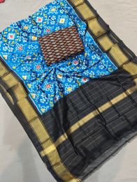 PGMRSDST5A06FSDD13- Ikat Silk dupatta with Ikat sico top