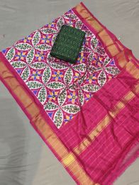 PGMRSDST5A06FSDD18- Ikat Silk dupatta with Ikat sico top