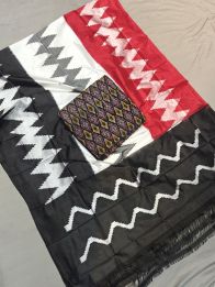 PGMRSDST5A06FSDD25- Ikat Silk dupatta with Ikat sico top