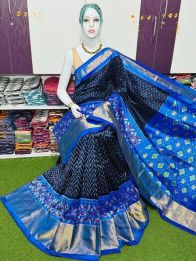PSRGIDSS5A09BBCC38- Ikat silk saree