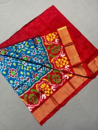 PSSIZSLG5A08IBDC29- Zero Size Ikat Silk Lehenga