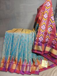 PGMRILWS5Y03XECD39- light weight Ikat silk saree