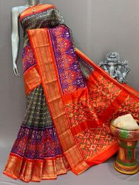 PSNTKBIP5Y04DSCD04- Kanchi border Ikat silk saree