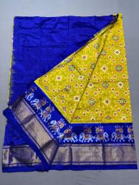 PSSIFSLG5Y03SZDC02- Free Size Ikat Silk Lehenga