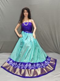 PSSIFSLG5Y03SZDC22- Free Size Ikat Silk Lehenga