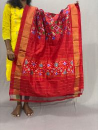 PSSIISDP5Y03ECDC39- Ikat Silk dupatta