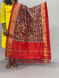 PSSIISDP5Y03ECDC42- Ikat Silk dupatta