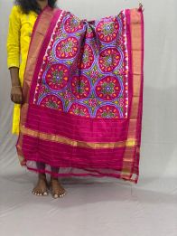 PSSIISDP5Y03ECDC54- Ikat Silk dupatta