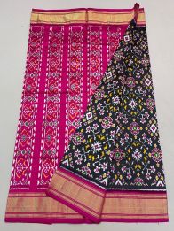 PUSNIDSS5A09NDCD02- Ikat silk saree