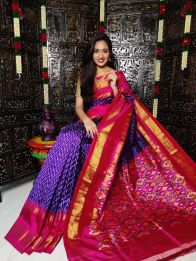 PALUIDSS5Y03TSDC13- Ikat silk saree