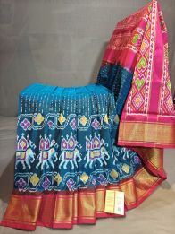 PGMRIDSS5Y06BBDC07- Ikat silk saree
