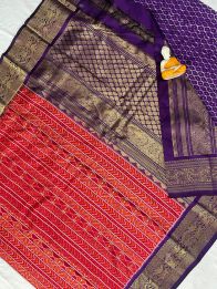 PGMRKBRS5Y06FSDC02- Kanchi border Ikat silk saree