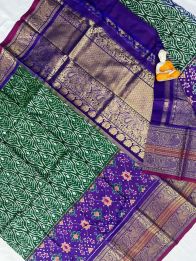 PGMRKBRS5Y06FSDC04- Kanchi border Ikat silk saree