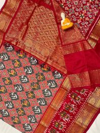 PGMRKBRS5Y06FSDC06- Kanchi border Ikat silk saree
