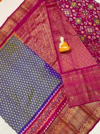 PGMRKBRS5Y06FSDC10- Kanchi border Ikat silk saree