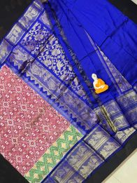 PGMRKBRS5Y06FSDC12- Kanchi border Ikat silk saree