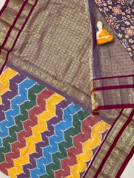 PGMRKBRS5Y06FSDC20- Kanchi border Ikat silk saree