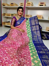 PGMRKBRS5Y06FSDC23- Kanchi border Ikat silk saree