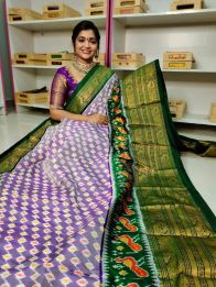 PGMRKBRS5Y06FSDC31- Kanchi border Ikat silk saree