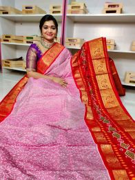 PGMRKBRS5Y06FSDC32- Kanchi border Ikat silk saree