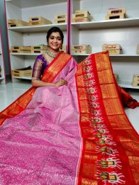 PGMRKBRS5Y06FSDC34- Kanchi border Ikat silk saree