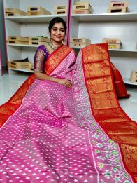 PGMRKBRS5Y06FSDC35- Kanchi border Ikat silk saree