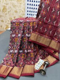 PRMHIDSS5Y06BSDC13- Ikat silk saree