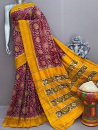 PSNTIDSS5A30BNCC16- Ikat silk saree