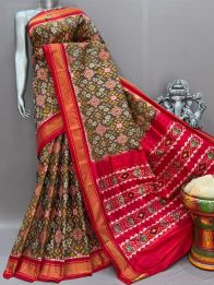 PSNTIDSS5A30BNCC30- Ikat silk saree