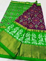 PSNTIDSS5Y03NDCD15- Ikat silk saree
