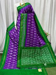 PASKILWS5Y10XEDC10- light weight Ikat silk saree