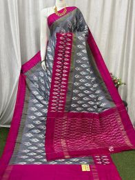 PASKILWS5Y10XEDC21- light weight Ikat silk saree