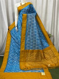 PASKILWS5Y10XEDC30- light weight Ikat silk saree