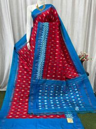 PASKILWS5Y10XEDC48- light weight Ikat silk saree
