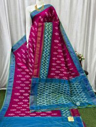 PASKILWS5Y10XEDC50- light weight Ikat silk saree