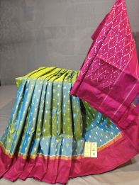 PGMRILWS5Y10SFCD09- light weight Ikat silk saree