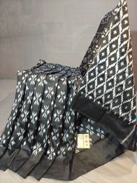 PGMRILWS5Y10SFCD12- light weight Ikat silk saree