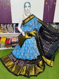 PSRGIDSS5Y09BBCD53- Ikat silk saree