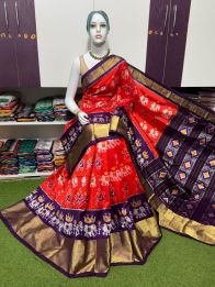 PSRGIDSS5Y09BBCD57- Ikat silk saree