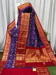 PASKKBRS5Y12FSDC01- Kanchi border Ikat silk saree